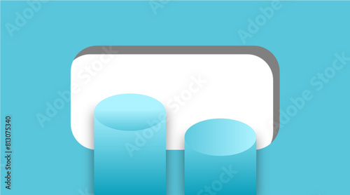 Abstract minimal scene of 3d display product with geometric podium platform. 3d vector rendering of background with podium. place for cosmetic products. Stage performance over white studio 3d