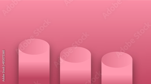 Abstract minimal scene of 3d display product with geometric podium platform. 3d vector rendering of background with podium. place for cosmetic products. Stage performance over white studio 3d