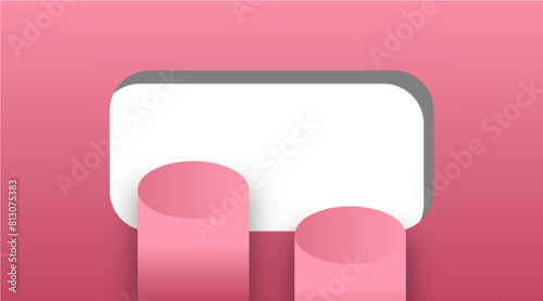 Abstract minimal scene of 3d display product with geometric podium platform. 3d vector rendering of background with podium. place for cosmetic products. Stage performance over white studio 3d