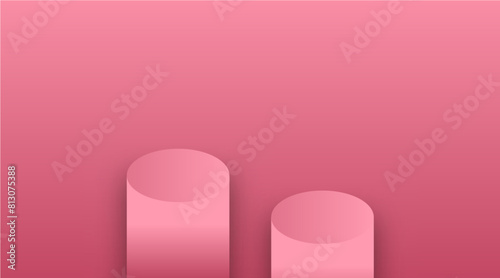 Abstract minimal scene of 3d display product with geometric podium platform. 3d vector rendering of background with podium. place for cosmetic products. Stage performance over white studio 3d