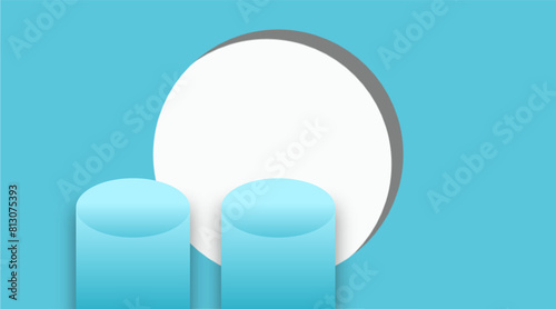 Abstract minimal scene of 3d display product with geometric podium platform. 3d vector rendering of background with podium. place for cosmetic products. Stage performance over white studio 3d