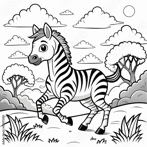 zebra--a-coloring-page-with-a-beautiful-zebra-that