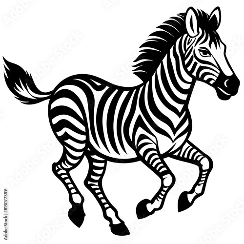 zebra-is-running