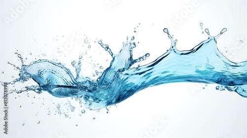 water splash on white background