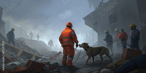 search buried people natural disaster search dog rescue team locating survivors