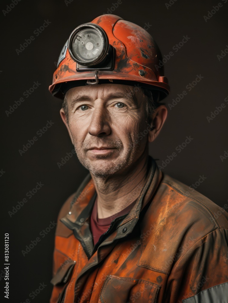 A miner equipped with a hardhat, working diligently in the industry. This occupation requires safety measures and a strong work ethic in challenging environments A miner equipped with a hardhat, working diligently in the industry. This occupation requires safety measures and a strong work ethic in challenging environments