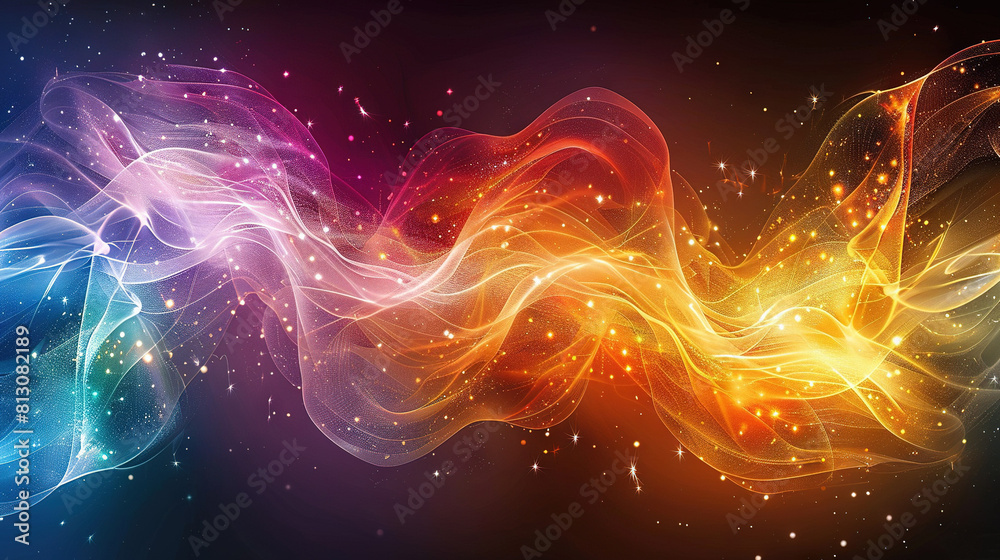 shimmering light on a dark canvas, adorned with celestial bodies and twinkling effects shimmering light on a dark canvas, adorned with celestial bodies and twinkling effects