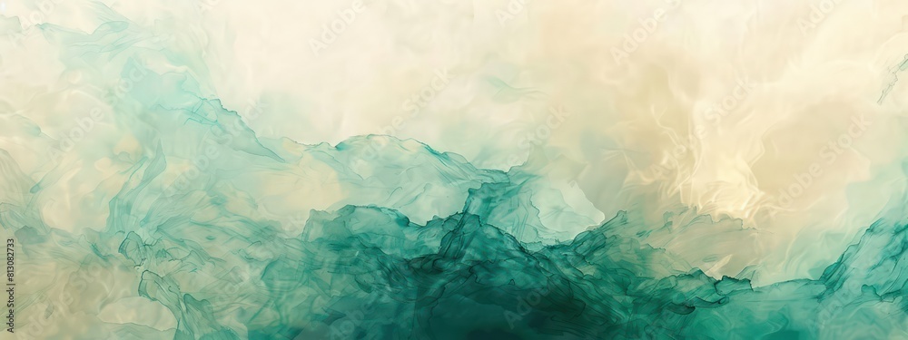 Soft blues and whites meld to form a cloud-like watercolor texture, evoking a calm and atmospheric depiction of the sky and water Soft blues and whites meld to form a cloud-like watercolor texture, evoking a calm and atmospheric depiction of the sky and water