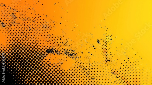   A yellow and black halftone background with a halftone pattern on the bottom half of the image is a halftone halftone halftone halftone halftone hal photo
