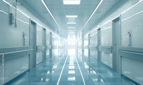 hospital corridor and hall architecture in a healthcare facility  designed for efficient movement of doctors  patients  and medical staff