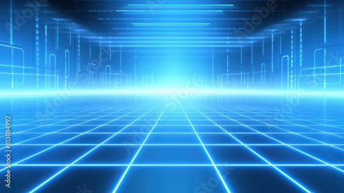 A blue technology background with a white center  transitioning into a light blue gradient  ideal for a high-quality and upscale design