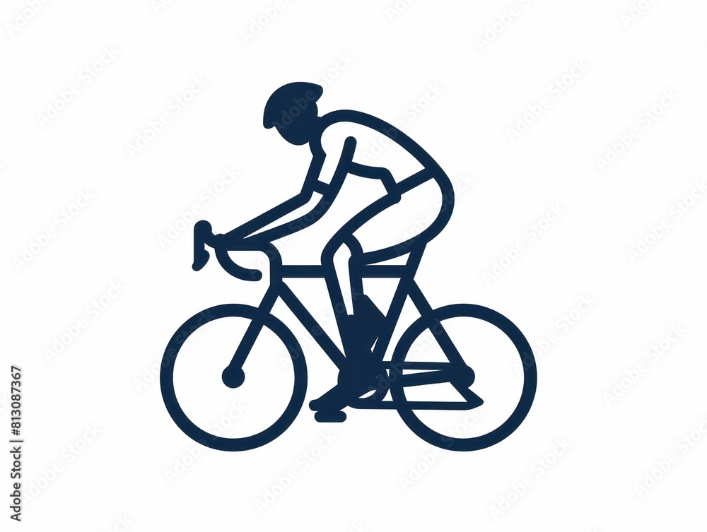A graphic depicting a cyclist riding a bicycle, emphasizing sporty elegance and motion A graphic depicting a cyclist riding a bicycle, emphasizing sporty elegance and motion