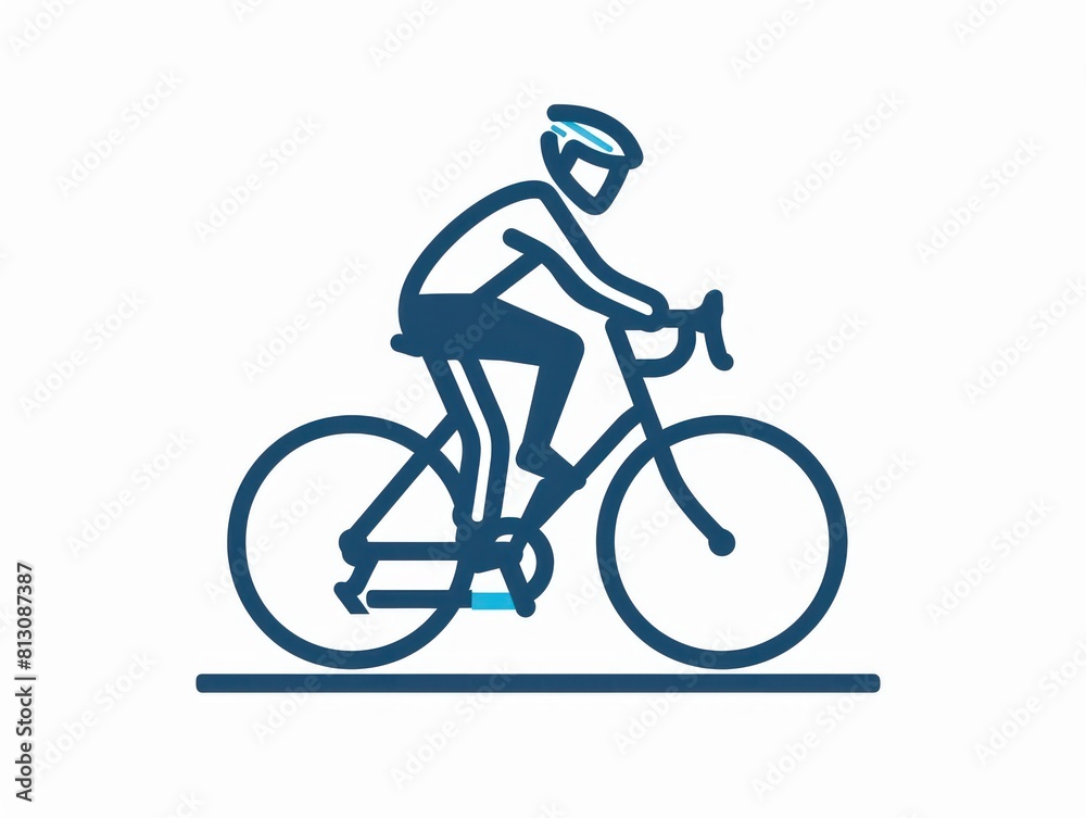 A graphic depicting a cyclist riding a bicycle, emphasizing sporty elegance and motion A graphic depicting a cyclist riding a bicycle, emphasizing sporty elegance and motion