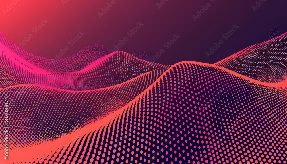 Fototapeta premium Diagonal lines halftone effect overlays a dynamic sport banner, enhancing its energetic vibe, Sharpen 3d rendering background