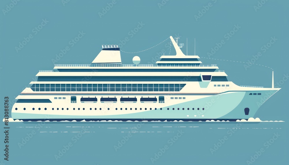 modern cruise ship adorned with shiny details, navigating the tranquil waters, offering passengers an unforgettable ocean voyage modern cruise ship adorned with shiny details, navigating the tranquil waters, offering passengers an unforgettable ocean voyage