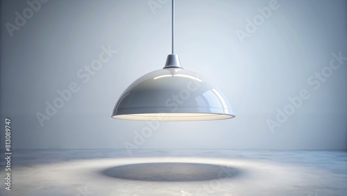 Low hanging ceiling lamp close up on white background isolated.