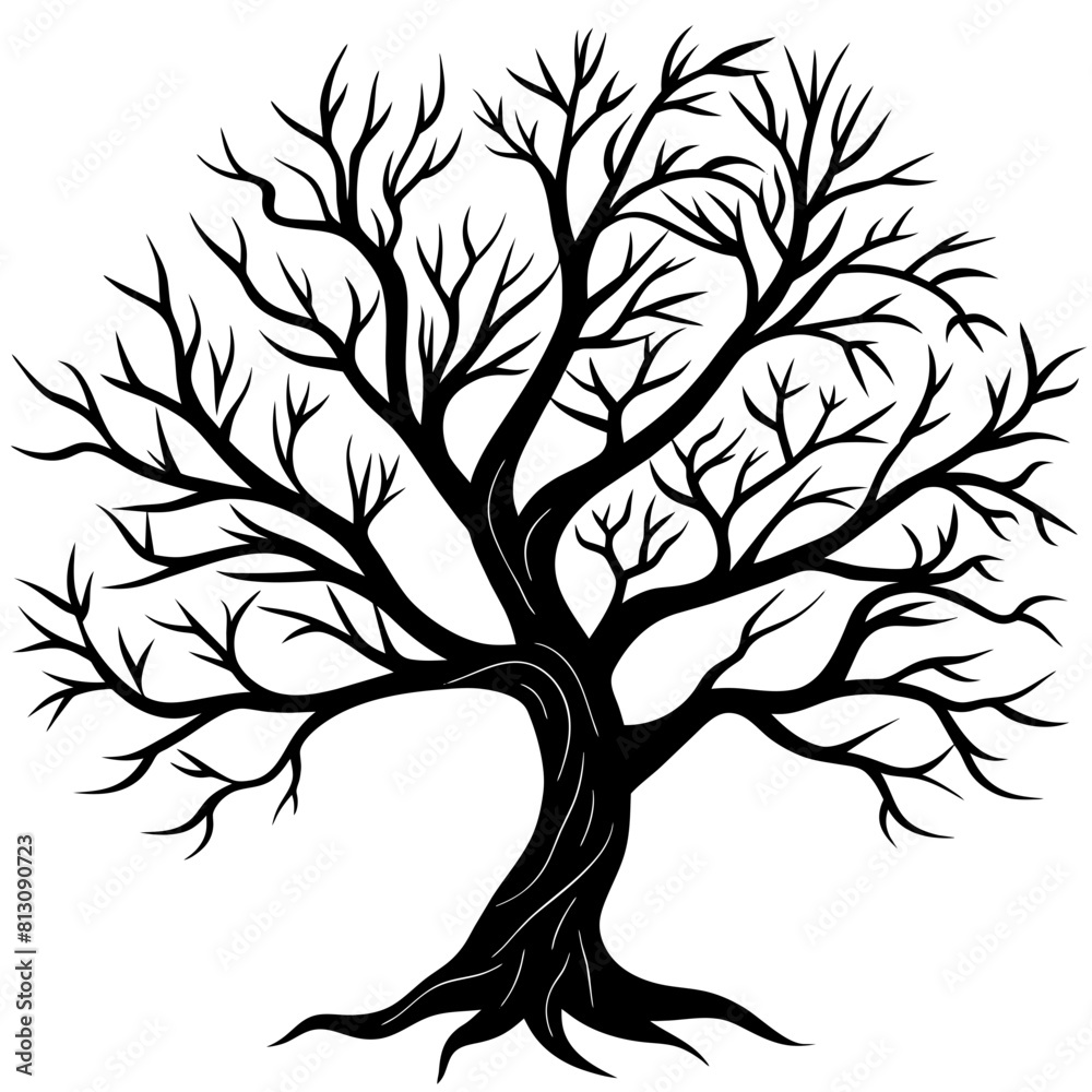 Obraz premium tree silhouette vector