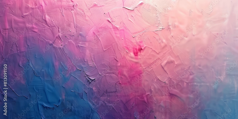 Fototapeta premium Painting closeup texture background with blue, pink and purple colors