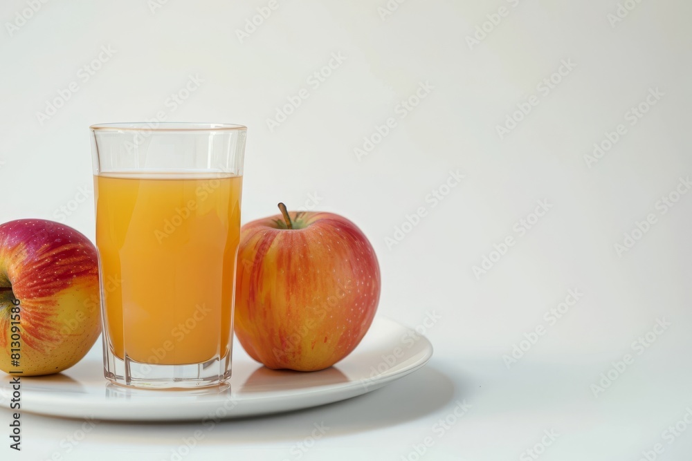 Delicate Apple Juice in Elegant Glass Delicate Apple Juice in Elegant Glass