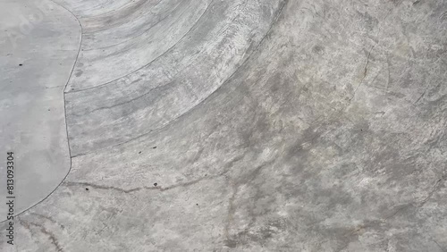Public playground for a skateboard in a recreation park. No people.