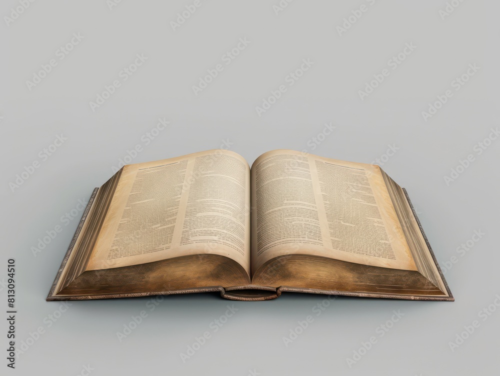 Obraz premium open book mockup on gray background