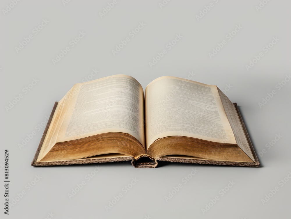 Obraz premium open book mockup on gray background