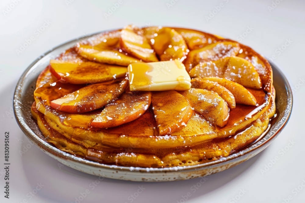 Culinary Masterpiece: Apple Pancake with Tender Sliced Apples Culinary Masterpiece: Apple Pancake with Tender Sliced Apples