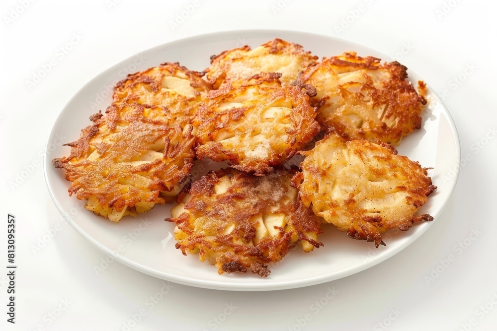 Flavorful Apple Latkes with Superfine Sugar and Sour Cream