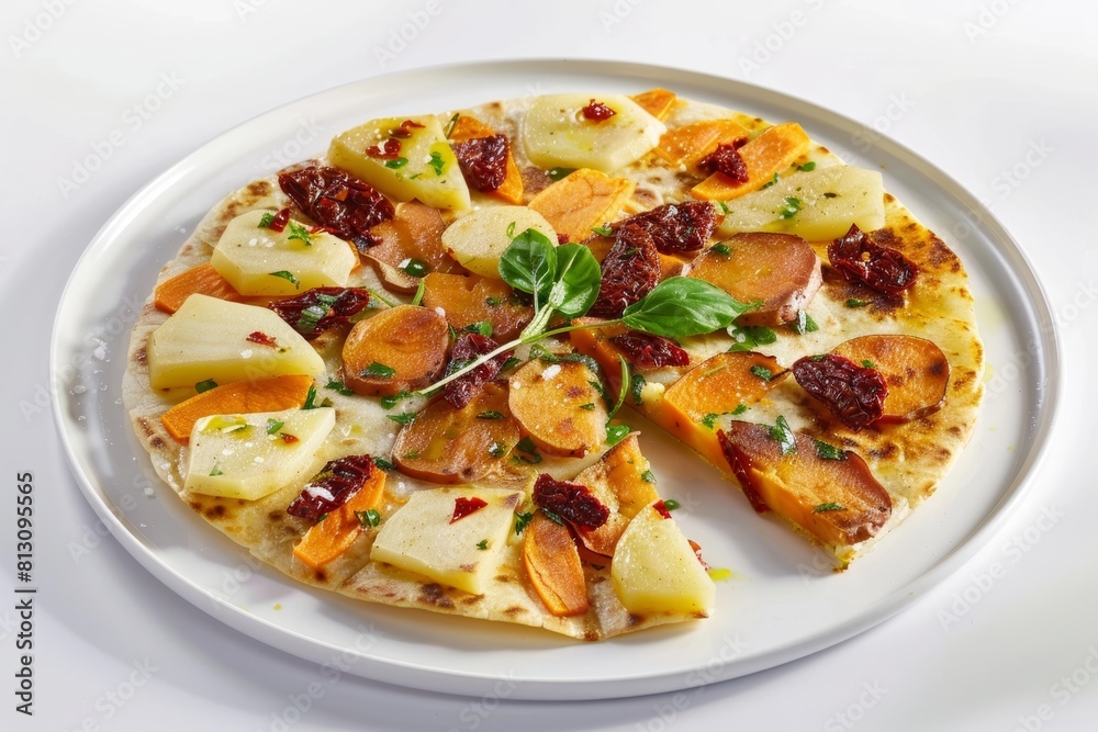 Spanish Tortilla with Sun-Dried Tomatoes and Fresh Basil by Angel and Brenda Spanish Tortilla with Sun-Dried Tomatoes and Fresh Basil by Angel and Brenda