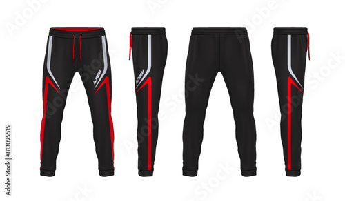 sport sweatpants design template,pants fashion vector illustration,fitness leggings.	