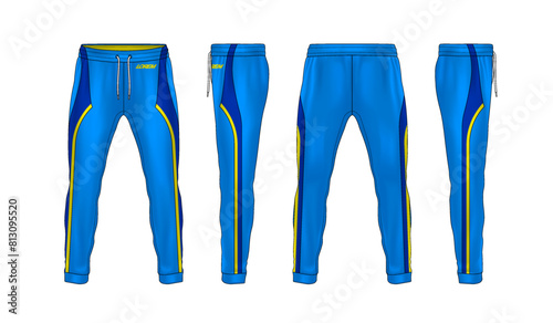 sport sweatpants design template,pants fashion vector illustration,fitness leggings.	
