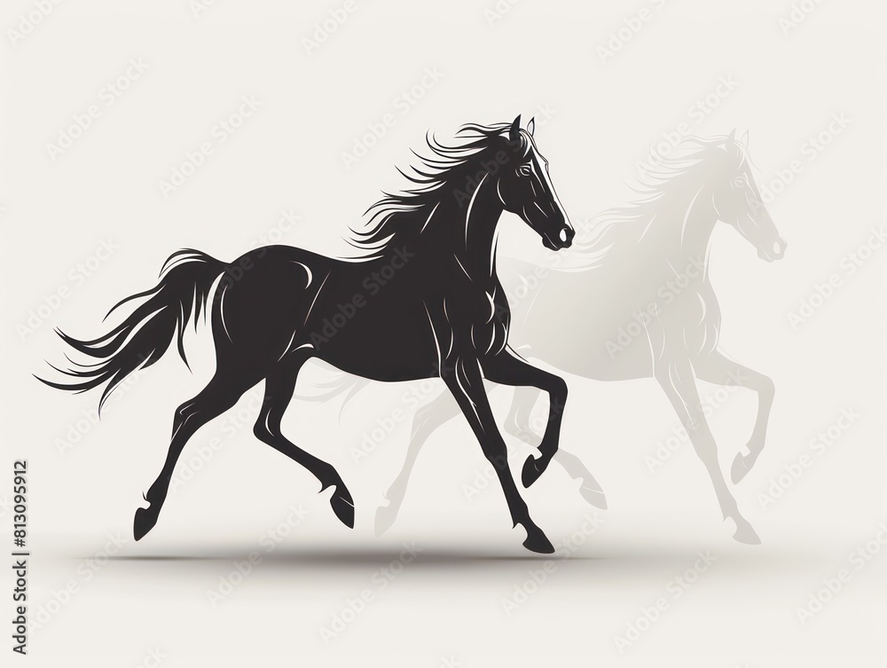 horse running icon, logo, design, black and white horse running icon, logo, design, black and white