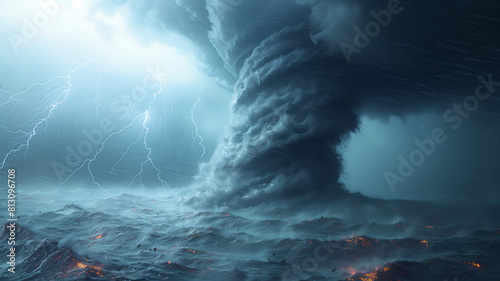 tornado,realistic, dramatic photo