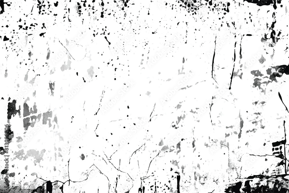 Grunge Background. Rough, scratch, splatter grunge pattern design. Overlay texture. Sketch grunge design.  Black and white Grunge texture. Black dusty scratchy texture.