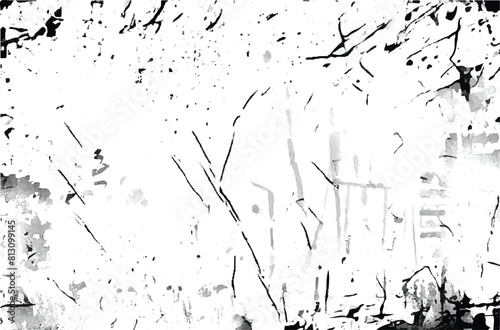 Grunge Background. Rough, scratch, splatter grunge pattern design. Overlay texture. Sketch grunge design. Black and white Grunge texture. Black dusty scratchy texture.