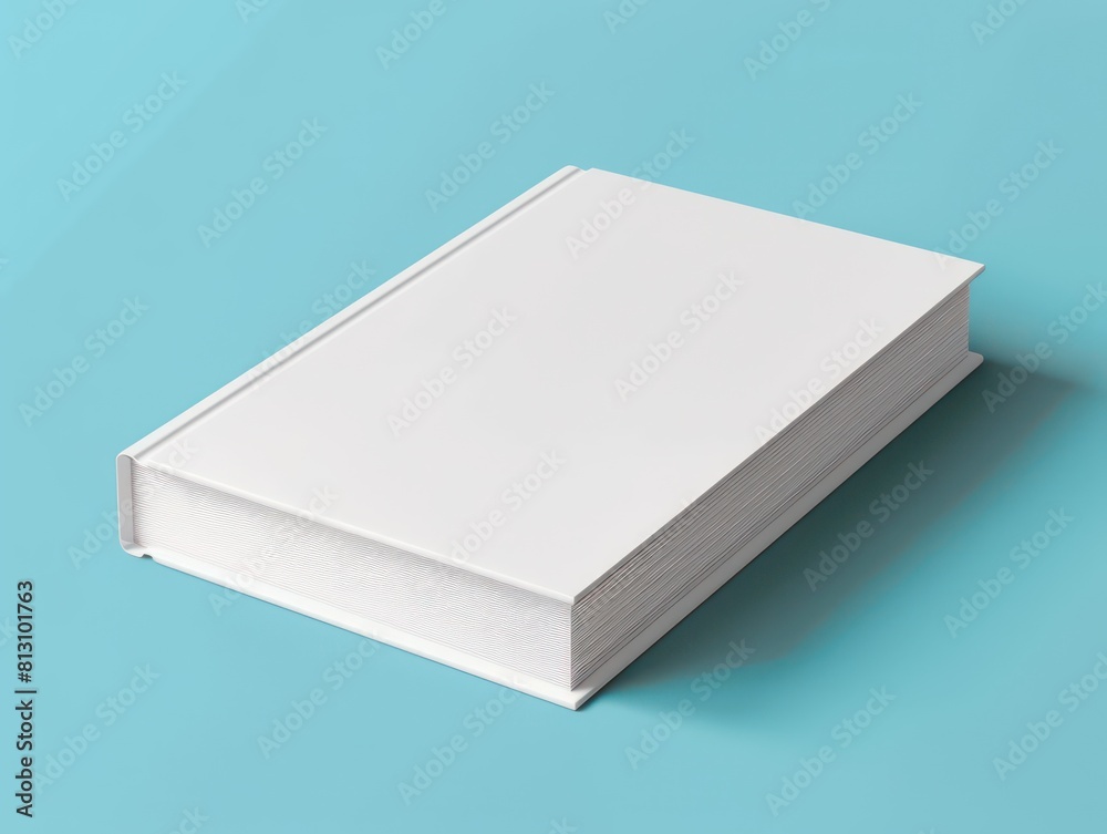 cover book mockup, white blank hardcover closed standing book cover book mockup, white blank hardcover closed standing book