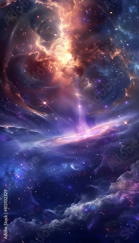 Mesmerizing Cosmic Explosion of Celestial Energy and Light in the Boundless Universe