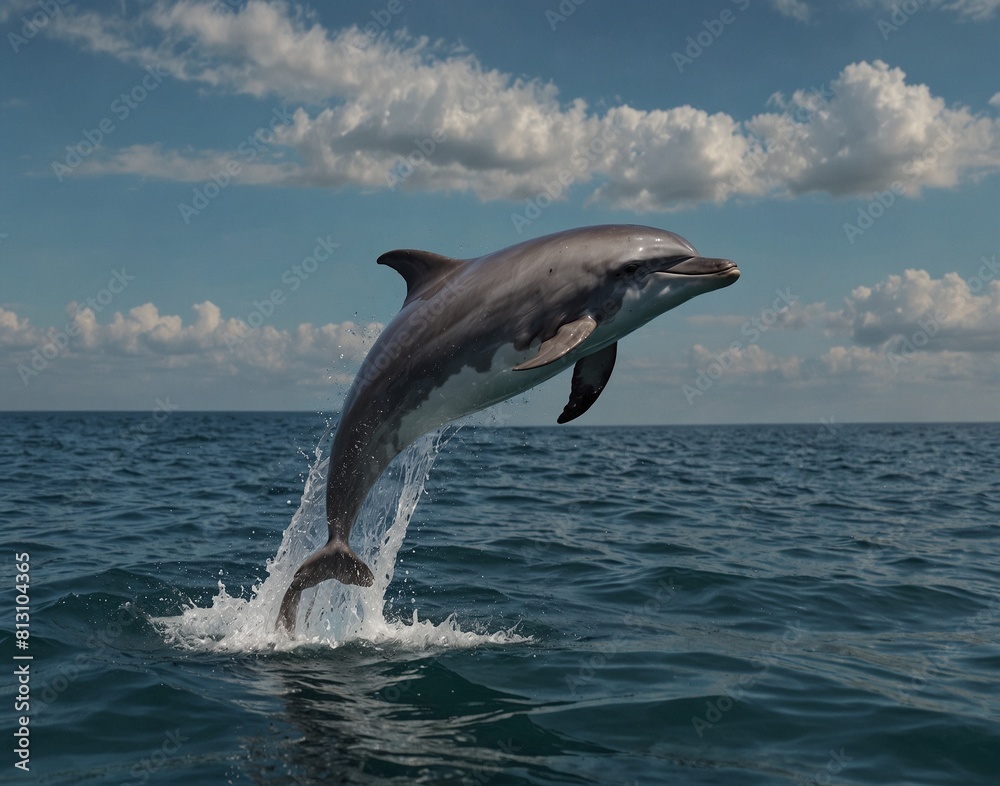 Fototapeta premium dolphin jumping out of water