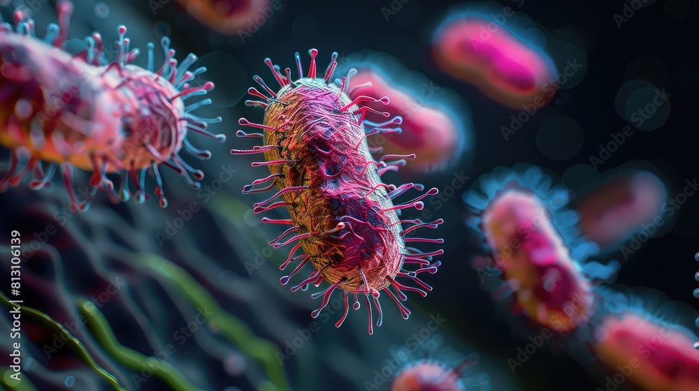 A Scanning Electron Micrograph Unveils the Intricate Structure of Escherichia coli, Culprit Behind Urinary Tract Infections A Scanning Electron Micrograph Unveils the Intricate Structure of Escherichia coli, Culprit Behind Urinary Tract Infections