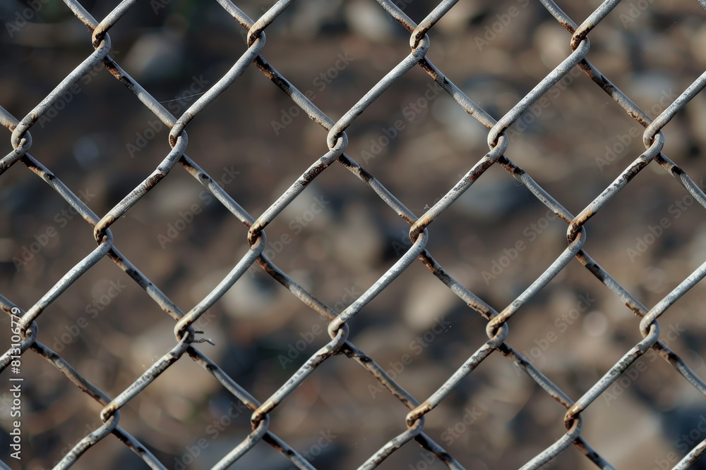 A chain link fence with a lot of rust on it A chain link fence with a lot of rust on it