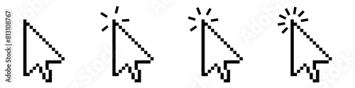Click cursor icon. Computer mouse pointer vector arrow