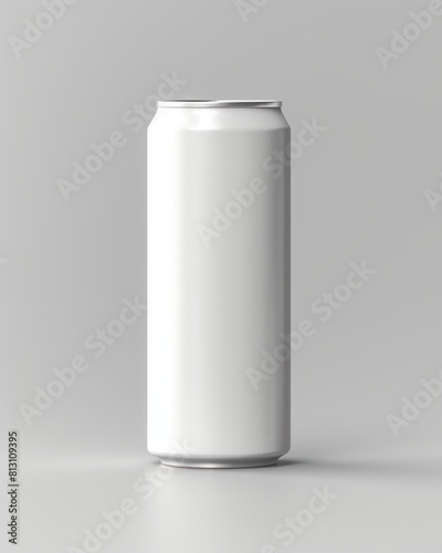 white soda or beer can mockup, cold fresh background