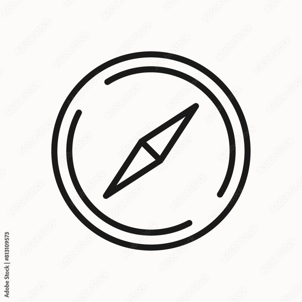 Compass line icon. Point, navigator, geolocation sign or symbol. Isolated on a white background. Pixel perfect. Editable stroke. 64x64. Compass line icon. Point, navigator, geolocation sign or symbol. Isolated on a white background. Pixel perfect. Editable stroke. 64x64.