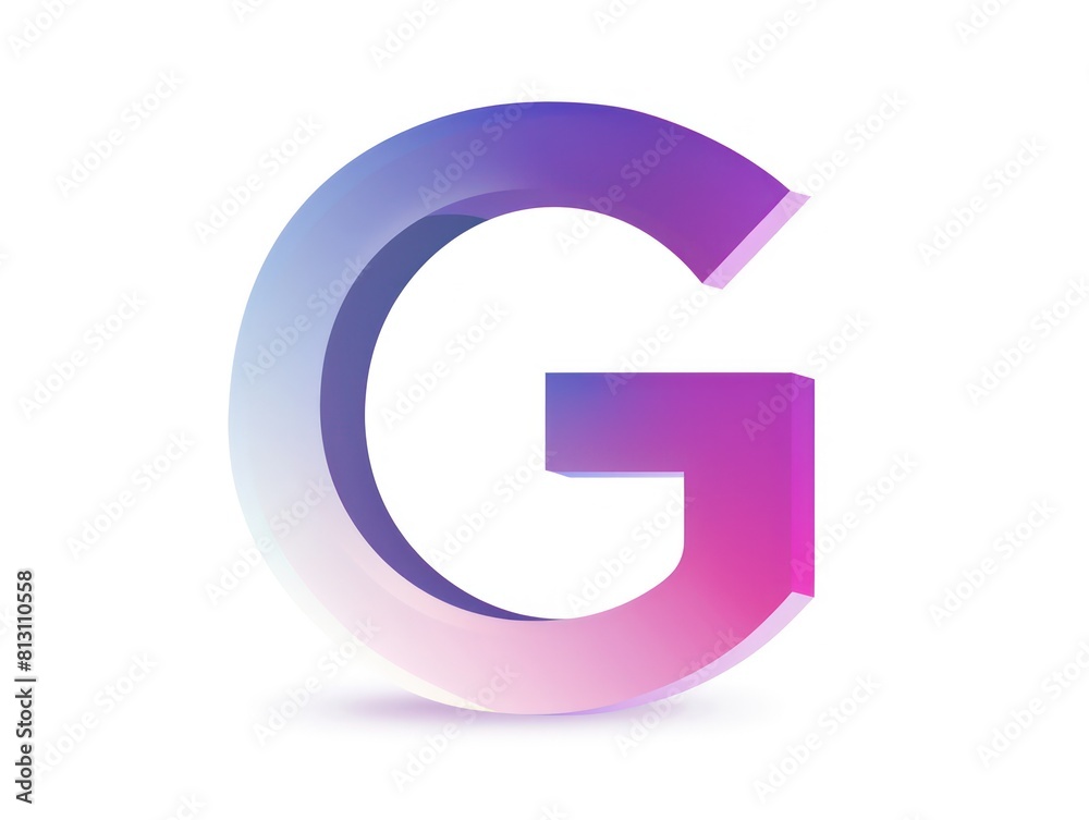 G letter icon color, white background G letter icon color, white background