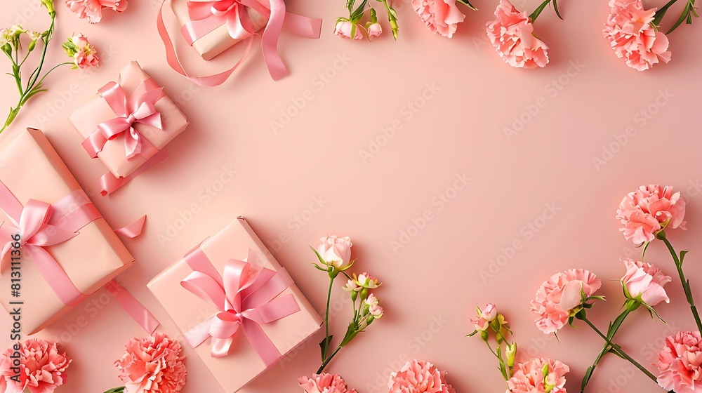 Beautiful floral background, beautiful floral decorations, Mother's Day, Father's Day, Christmas, Birthday, copy space,space for text,Generative AI.綺麗な花々の背景、綺麗な花々の装飾、母の日、父の日、クリスマス、誕生日、コピースペース
