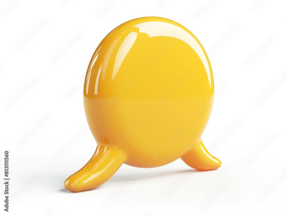 3D speech bubble icon on white background 3D speech bubble icon on white background