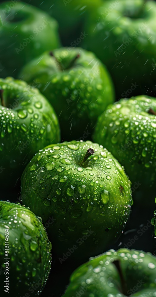 dark green apples, gorgeous caustic light effects on apples dark green apples, gorgeous caustic light effects on apples