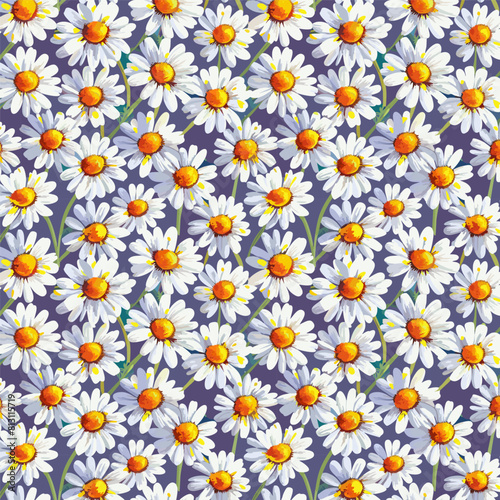 Flower pattern with leaves. Floral bouquets flower compositions. Floral pattern