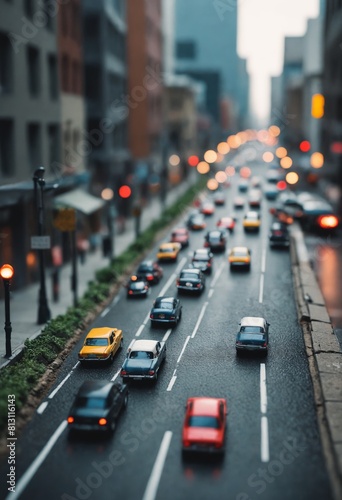 Wallpaper Mural Motor vehicles driving through city streets in urban area Torontodigital.ca