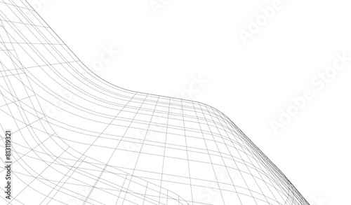 abstract buildings, architectural drawing 3d